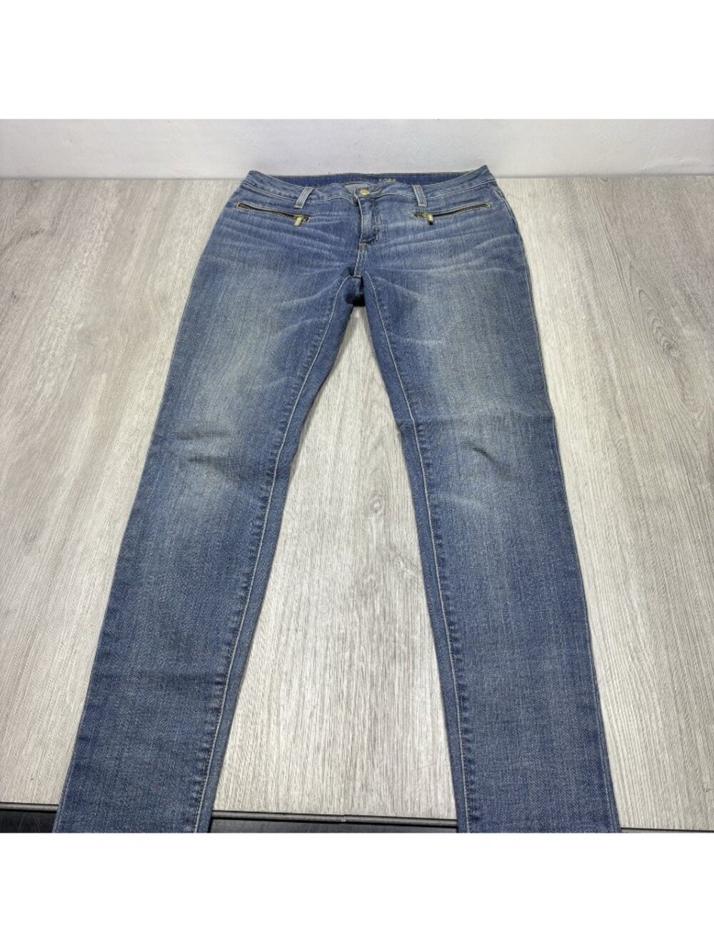 Michael Kors Izzy Skinny Women's size 4 Blue Denim Jeans Zipper Pockets